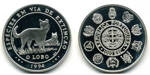 1000 Escudo 葡萄牙 銀 