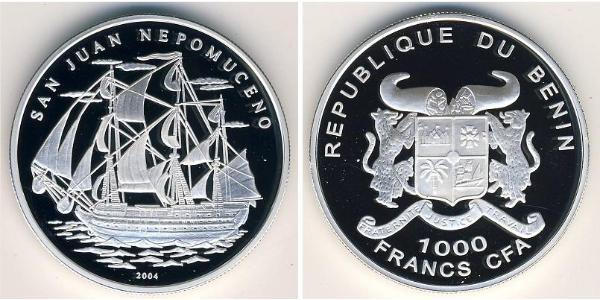 1000 Franc Bénin Argent 