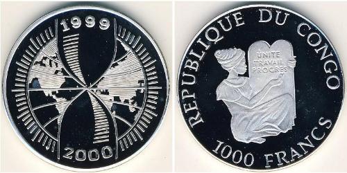 1000 Franc République démocratique du Congo Argent 