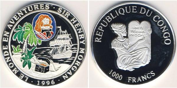 1000 Franc République démocratique du Congo Argent 