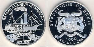 1000 Franc Benin Argento 