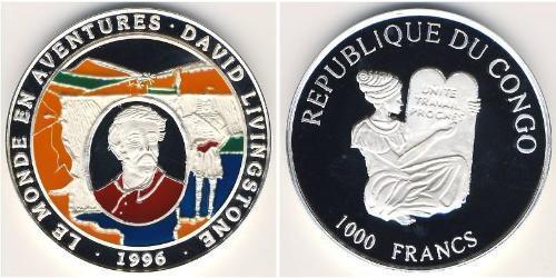 1000 Franc Repubblica Democratica del Congo Argento 