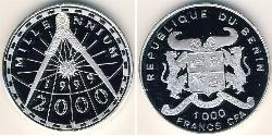 1000 Franc Benín Plata 