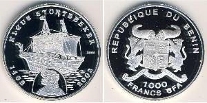 1000 Franc Benin Silber 