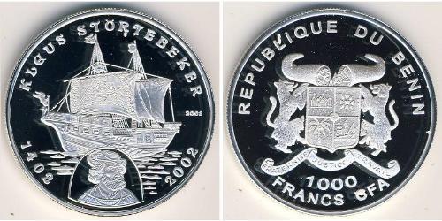 1000 Franc Benin Silber 