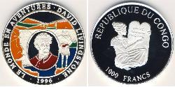 1000 Franc Demokratische Republik Kongo Silber 