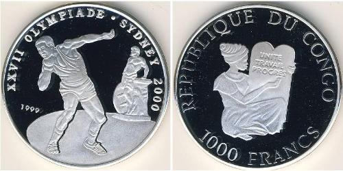 1000 Franc Democratic Republic of the Congo Silver 