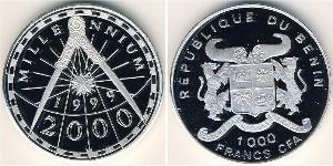 1000 Franc 贝宁 銀 
