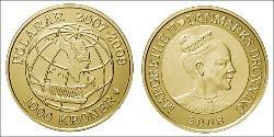 1000 Krone Danimarca Oro 