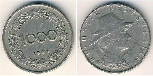 1000 Krone Prima repubblica austriaca (1918-1934) Rame/Nichel 