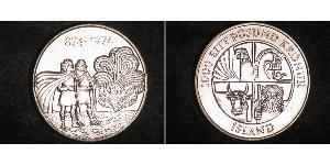 1000 Krone Island Silber 