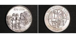 1000 Krone Island Silber 