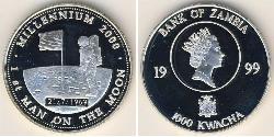 1000 Kwacha Zambia (1964 - ) Argento 