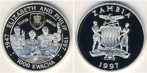 1000 Kwacha 赞比亚 銀 