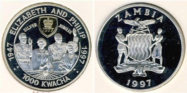 1000 Kwacha 赞比亚 銀 