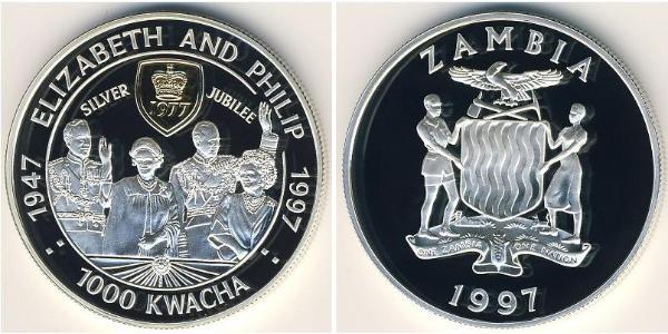 1000 Kwacha 赞比亚 銀 