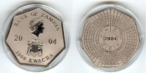1000 Kwacha 赞比亚 銅/镍 