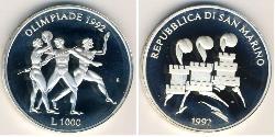 1000 Lira Saint-Marin Argent 