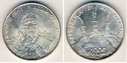 1000 Lira Saint-Marin Argent 
