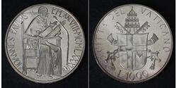 1000 Lira Vatican Argent 