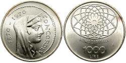 1000 Lira Italia Argento 