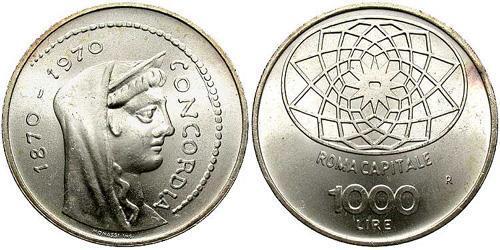 1000 Lira Italia Argento 