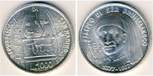 1000 Lira San Marino Argento 