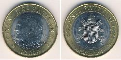 1000 Lira 梵蒂冈 Bimetal 