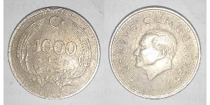 1000 Lira Turquía (1923 - ) Latón 