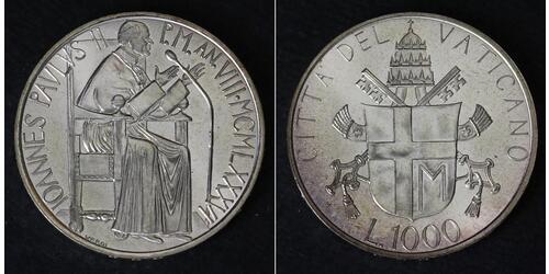 1000 Lira Ciudad del Vaticano Plata 