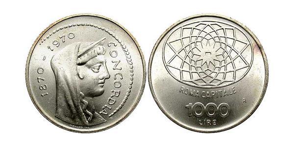 1000 Lira Italien Silber 