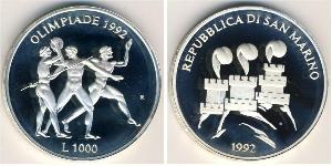 1000 Lira San Marino Silber 