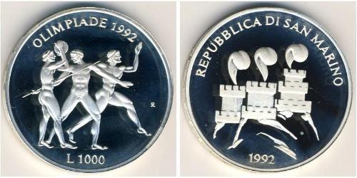 1000 Lira San Marino Silber 