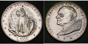 1000 Lira Vatikanstadt Silber 