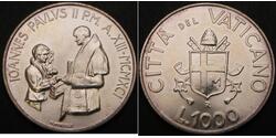 1000 Lira Vatican Silver 
