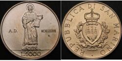 1000 Lira San Marino 銀 