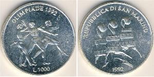 1000 Lira San Marino 銀 