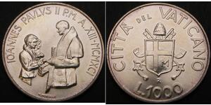 1000 Lira 梵蒂冈 銀 