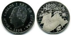 1000 Peseta Royaume d’Espagne (1976 - ) Argent 