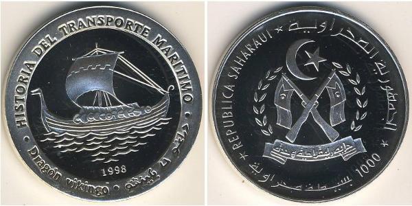 1000 Peseta Sahara Occidental Plata 