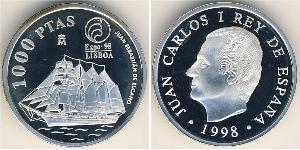 1000 Peseta Reino de España (1976 - ) Silber Juan Carlos I (1938 - )