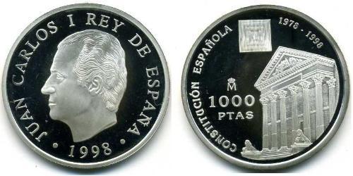 1000 Peseta 西班牙 銀 胡安·卡洛斯一世 (1938 - )