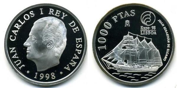 1000 Peseta 西班牙 銀 