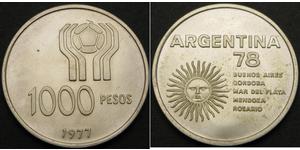 1000 Peso Argentine Argent 