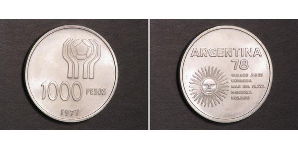 1000 Peso Argentine Argent 
