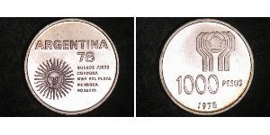 1000 Peso Argentina Argento 