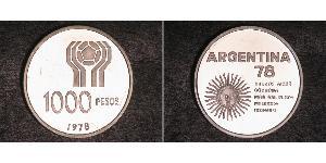 1000 Peso Argentina Argento 