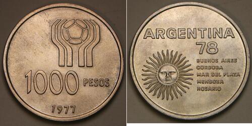 1000 Peso Argentina Argento 