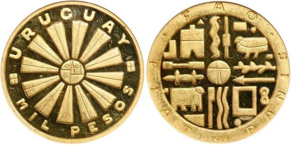 1000 Peso Uruguay Oro 