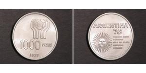 1000 Peso Argentina Plata 